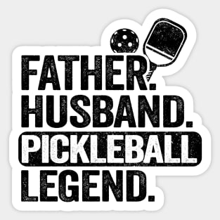 Father Husband Pickleball Legend Funny Pickleball Sticker